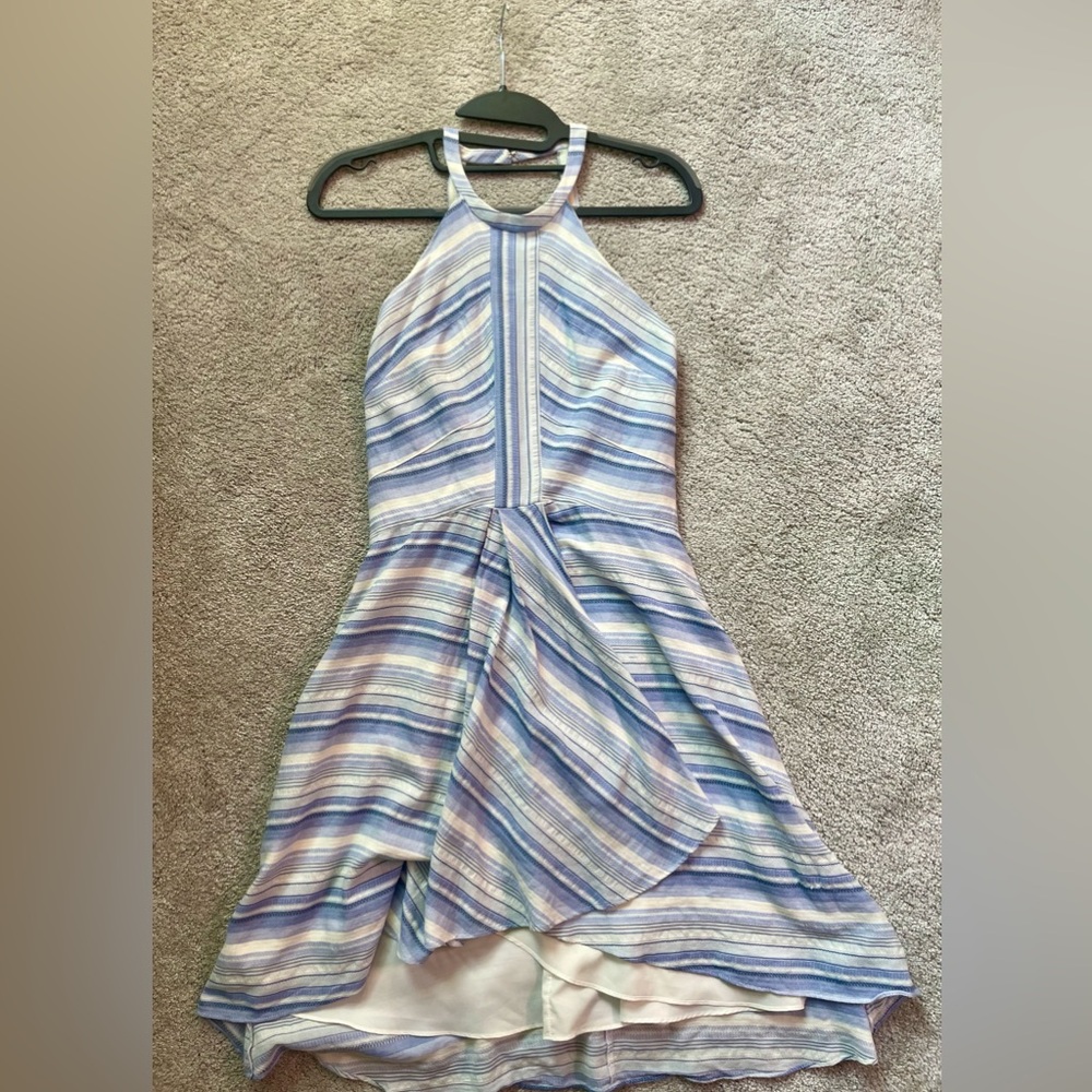 Amanda Uprichard Blue and White Dress
